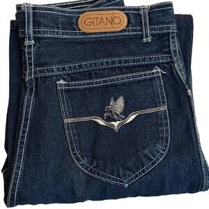 Gitano Vintage 80s Jeans Women‎ 14 29"X32" Dark Wash High Rise Relaxed Straight